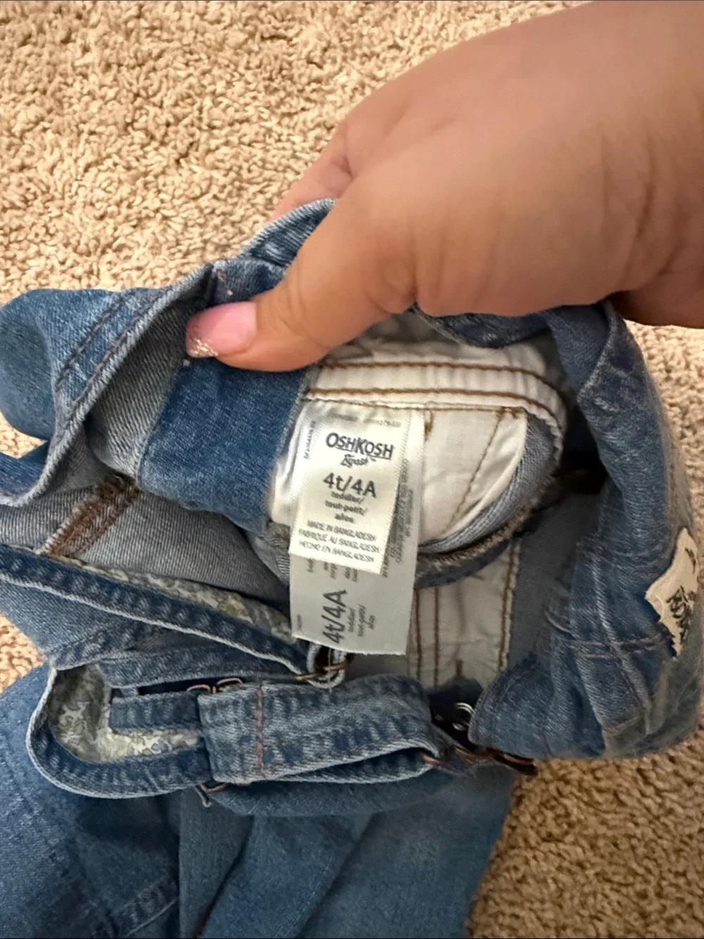 OshKosh B'gosh Kids Medium Blue Denim Overalls size 4T
